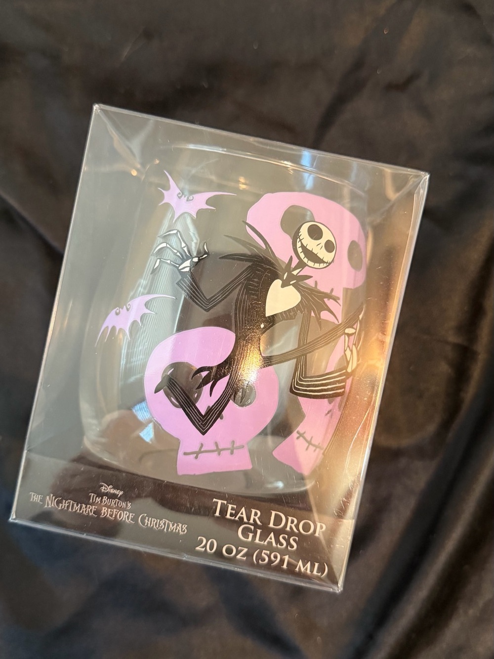 Disney The Nightmare Before Christmas Jack Skellington Tear Drop Glass
